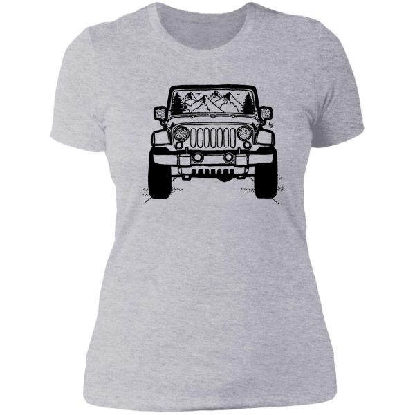 jeep adventure (dark) lady t-shirt