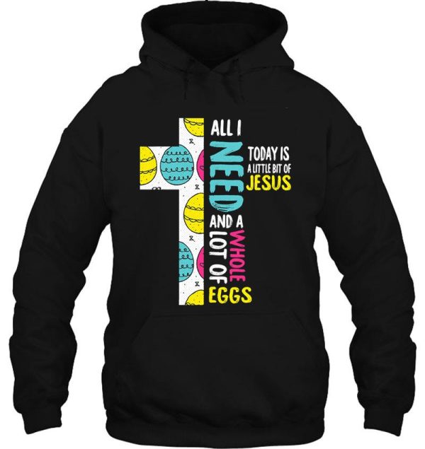 jesus easter funny egg hunting cross hoodie