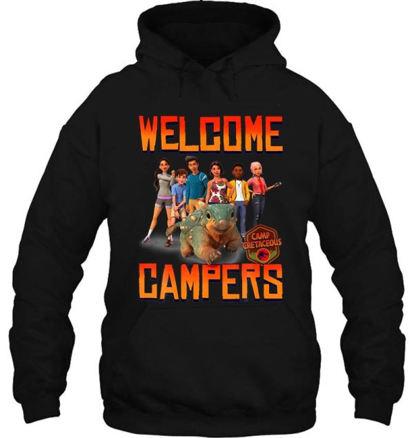 jurassic world camp cretaceous welcome campers group t shirt hoodie