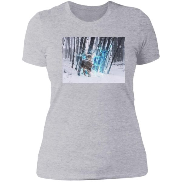 just a deer in the woods lady t-shirt