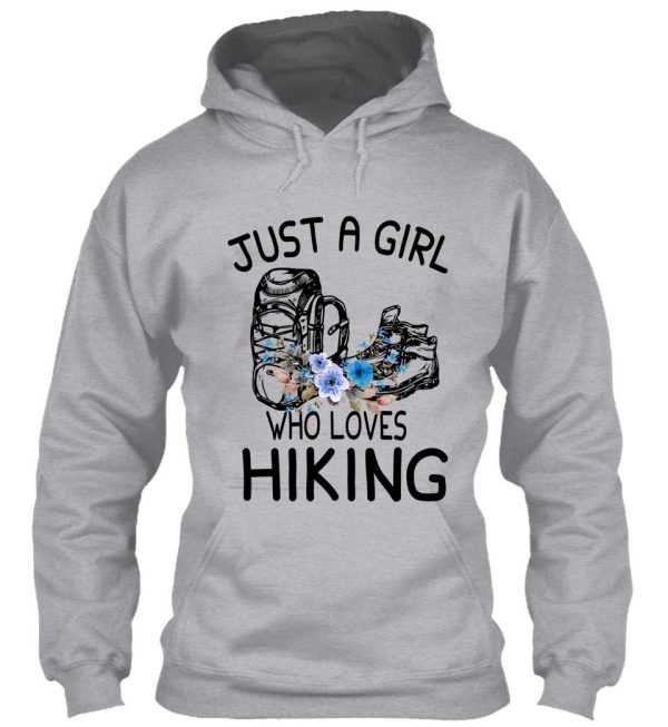 just a girl who loves hiking flower watercolor hoodie