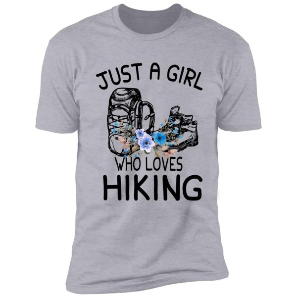 just a girl who loves hiking flower watercolor shirt