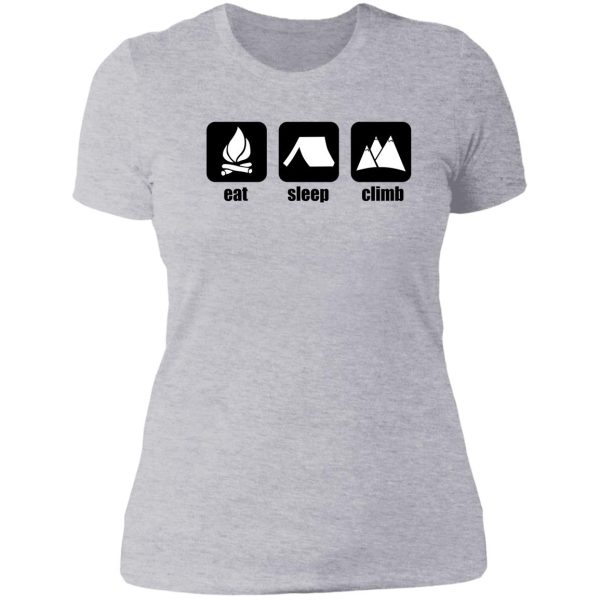 just eat sleep and climb. lady t-shirt