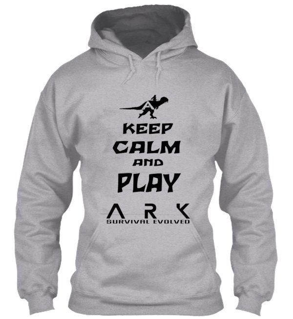 keep calm and play ark black hoodie
