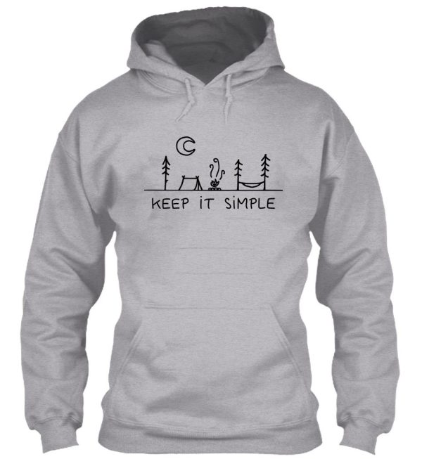 keep it simple - keep it simple camping tent nature minimalist hoodie