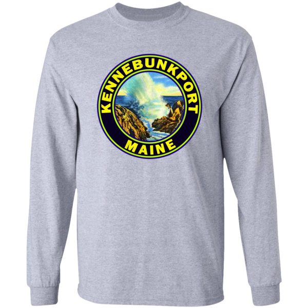 kennebunkport maine spouting rock beach vintage long sleeve