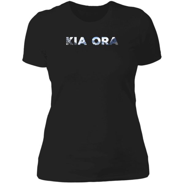 kia ora new zealand lady t-shirt