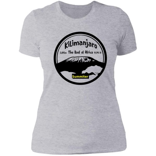 kilimanjaro summiter - the roof of africa lady t-shirt