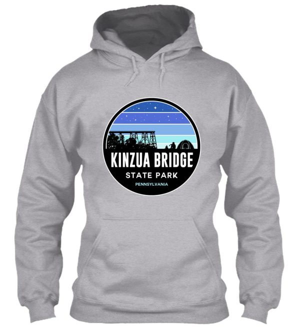 kinzua bridge state park black and blue silhouette hoodie