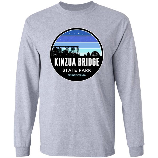 kinzua bridge state park black and blue silhouette long sleeve