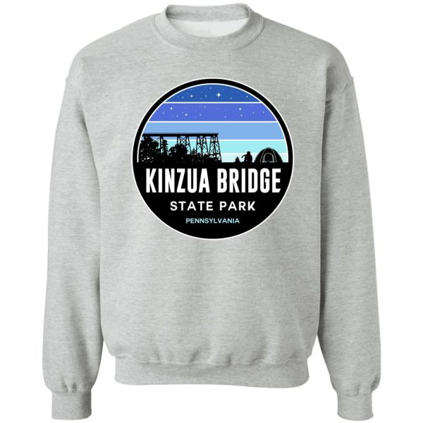 kinzua bridge state park black and blue silhouette sweatshirt