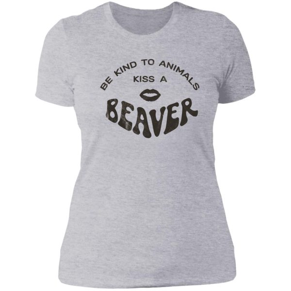 kiss a beaver lady t-shirt