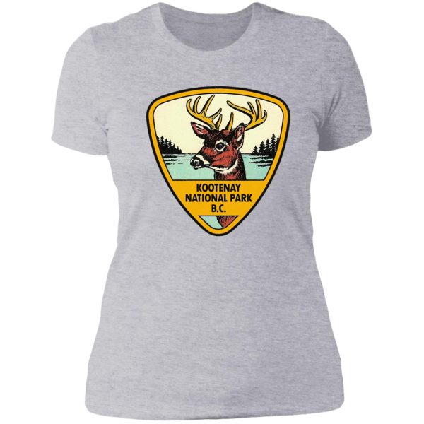 kootenay national park bc canada vintage travel decal lady t-shirt