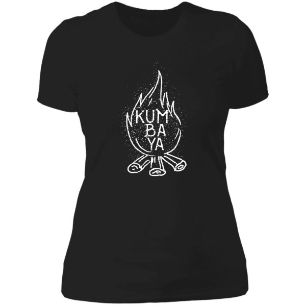 kumbaya campfire lady t-shirt
