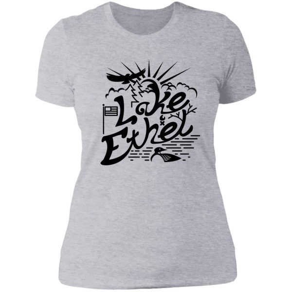 lake ethel - cursive badge lady t-shirt