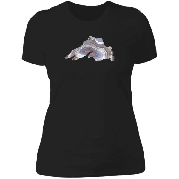 lake superior agate great for rockhounds & agate lovers lady t-shirt