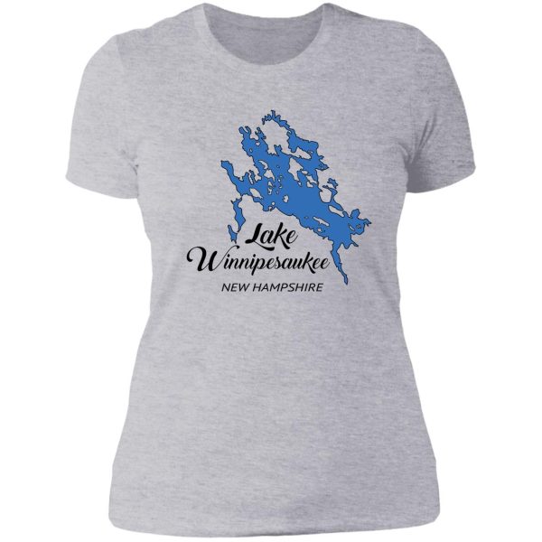 lake winnipesaukee new hampshire (blue) lady t-shirt