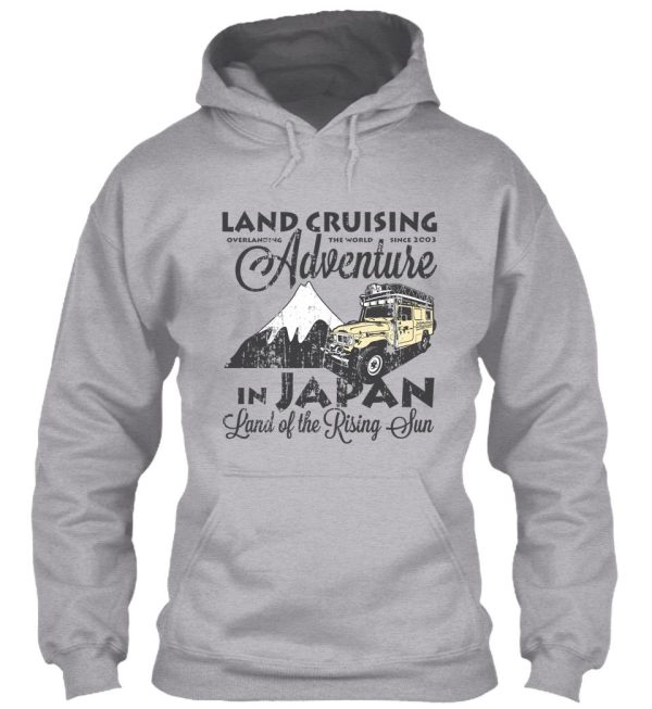 landcruising adventure in japan - curly font edition hoodie