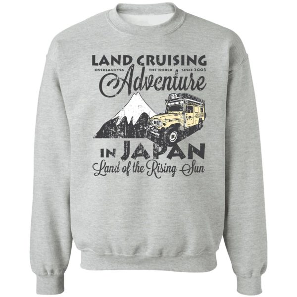 landcruising adventure in japan - curly font edition sweatshirt