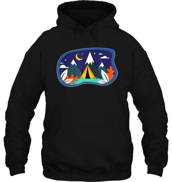 landscape camping camper campfire adventure outdoor camper funny mountain hoodie