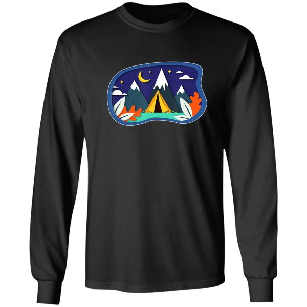 landscape camping camper campfire adventure outdoor camper funny mountain long sleeve