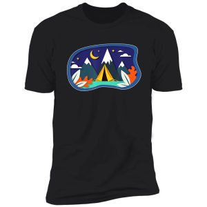 landscape camping camper campfire adventure outdoor camper funny mountain shirt