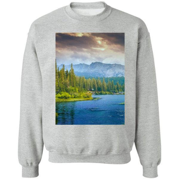 landscape tree water forest wilderness - wildernessscenery sweatshirt