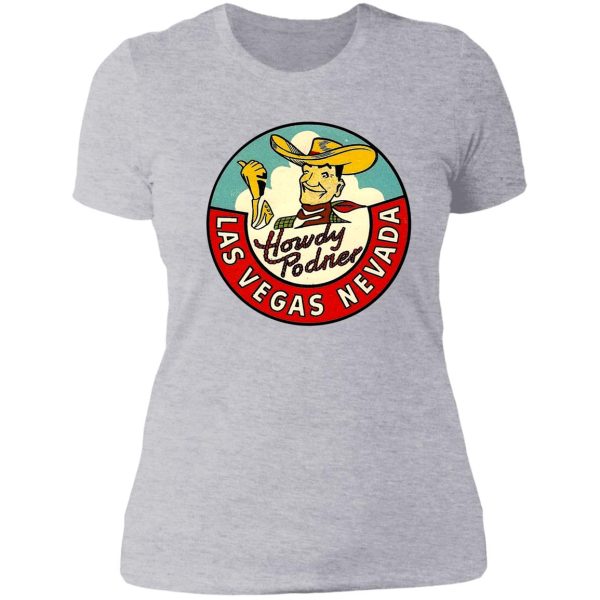 las vegas vic vintage travel decal lady t-shirt