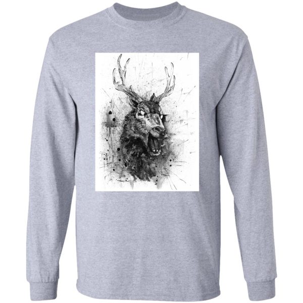 laughing deer head evil dead long sleeve