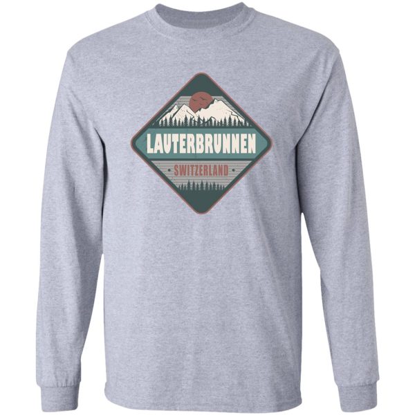 lauterbrunnen switzerland vintage hiking design long sleeve