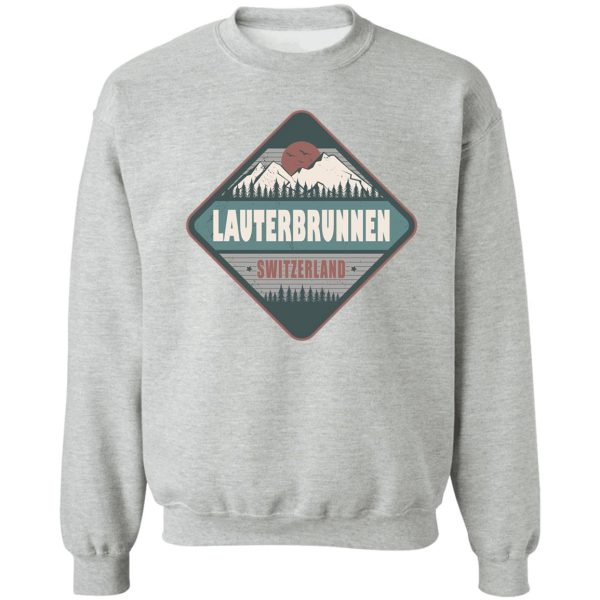 lauterbrunnen switzerland vintage hiking design sweatshirt