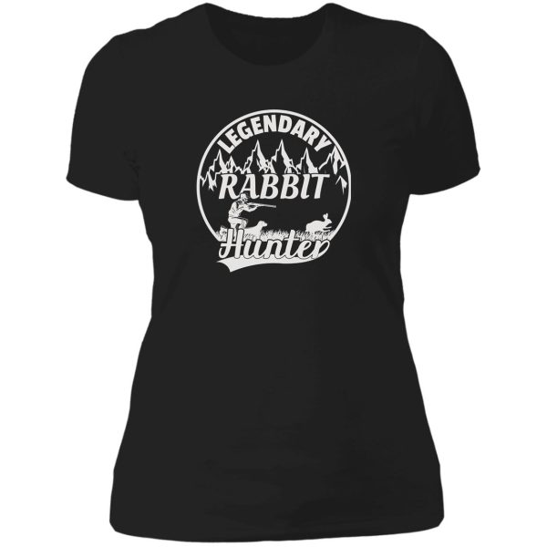 legendary rabbit hunting lady t-shirt