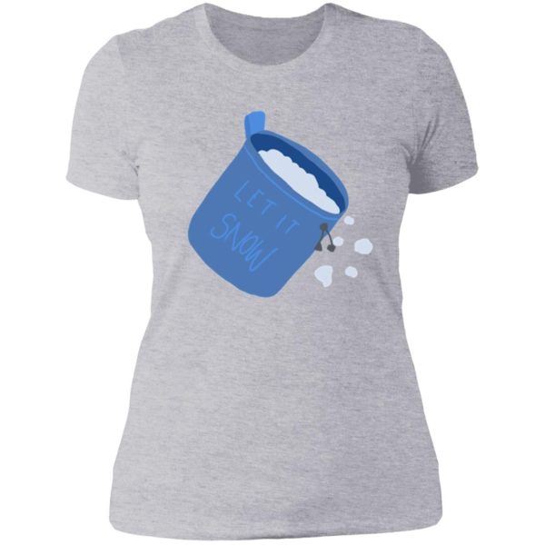 let it snow chalk bag lady t-shirt