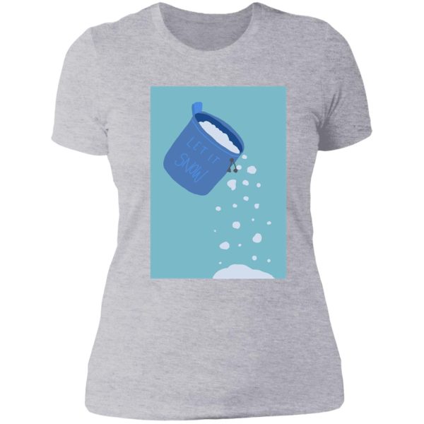 let it snow climbing chalk lady t-shirt