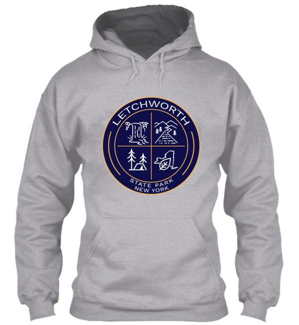 letchworth state park heraldic logo hoodie