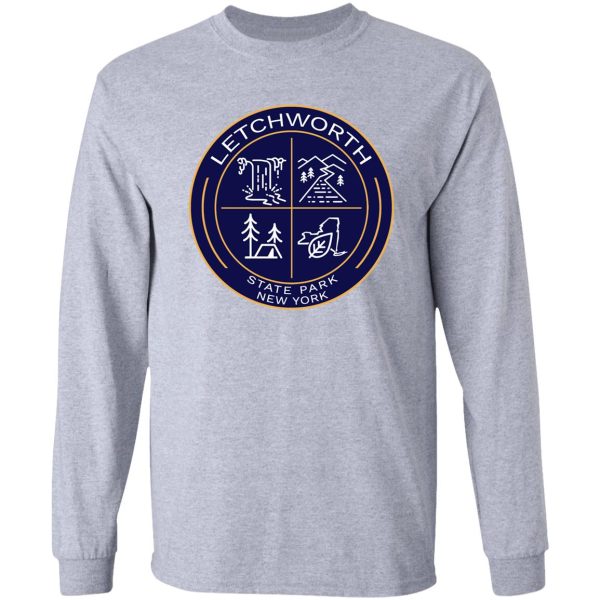 letchworth state park heraldic logo long sleeve