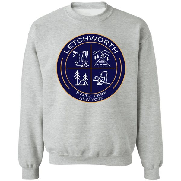 letchworth state park heraldic logo sweatshirt