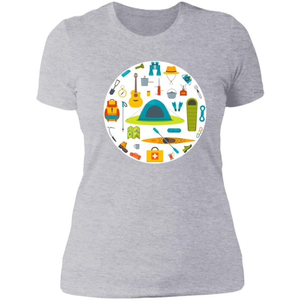 let's go camping! lady t-shirt