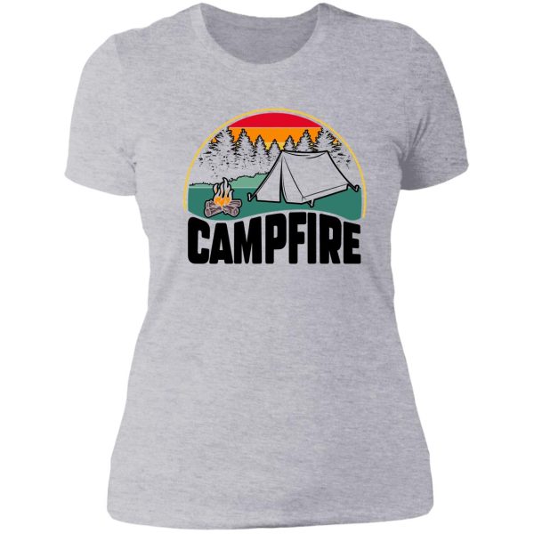 life is better at the campfire funny camper camp camping lady t-shirt