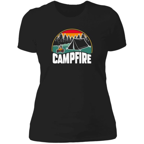 life is better at the campfire funny camper camp camping lady t-shirt