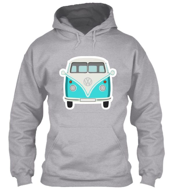 light blue camper van sticker hoodie