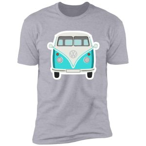 light blue camper van sticker shirt