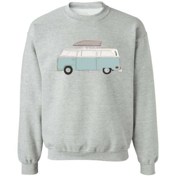 light blue camper van sweatshirt