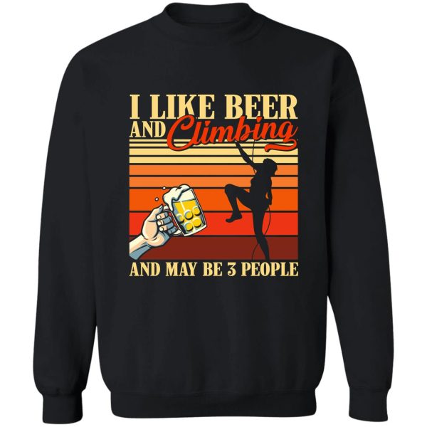 like beer and climbing sweatshirt