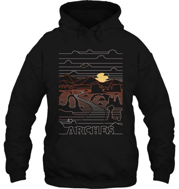linear arches - arches national parks art hoodie