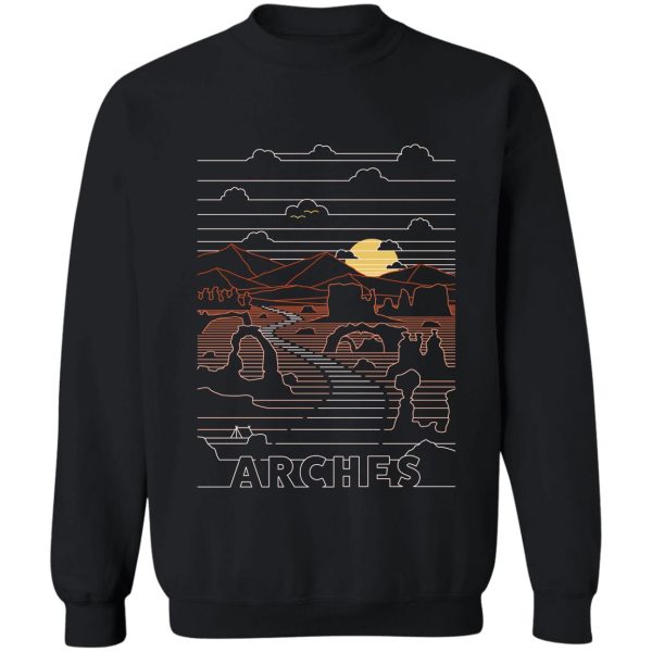 linear arches - arches national parks art sweatshirt