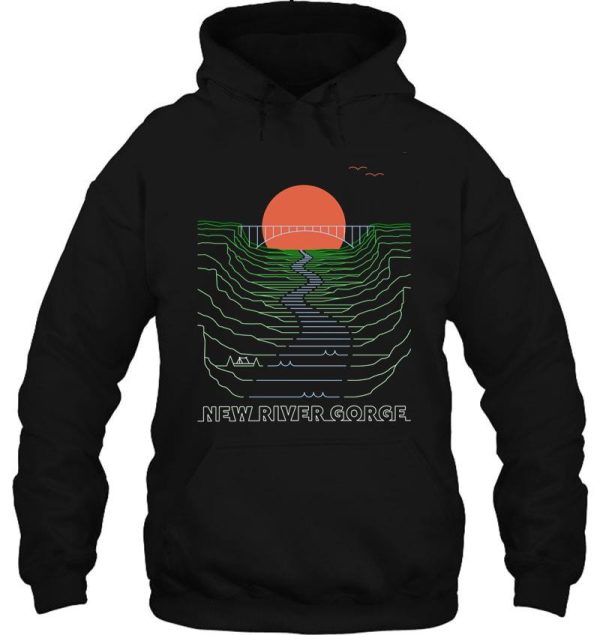 linear the new river gorge - the new river gorge national parks art hoodie