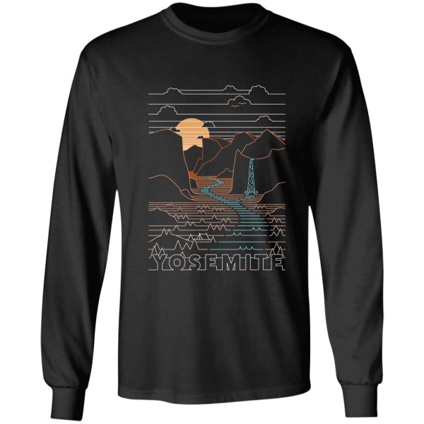 linear yosemite - yosemite national parks art long sleeve