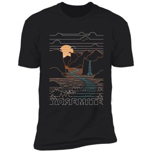 linear yosemite - yosemite national parks art shirt