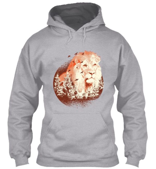 lion nature wilderness hoodie